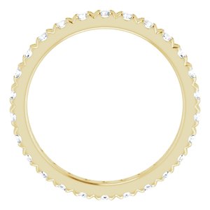 14K Yellow Gold 1 CTW Lab-Grown Diamond Eternity Band Size 6.5