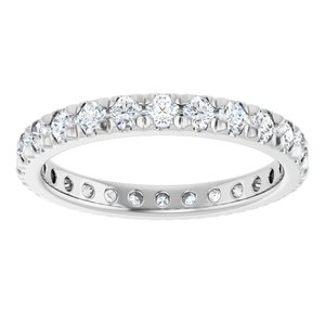 Platinum 1 CTW Lab-Grown Diamond Eternity Band Size 7