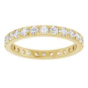 14K Yellow Gold 1 CTW Natural Diamond Eternity Band Size 7