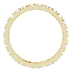 14K Yellow Gold 1 CTW Lab-Grown Diamond Eternity Band Size 6.25