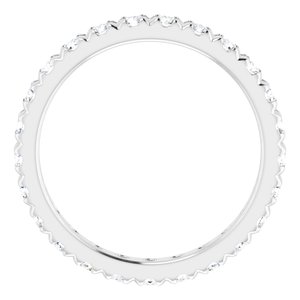 14K White Gold 1 CTW Natural Diamond Eternity Band Size 6.25