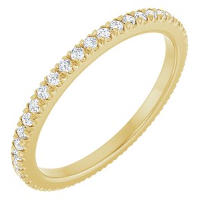 14K Yellow Gold 3/8 CTW Lab-Grown Diamond Eternity Band Size 7
