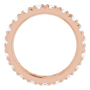 14K Rose Gold 1 3/4 CTW Natural Diamond French Set Eternity Band Size 5.75