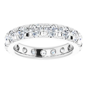 Platinum 2 1/2 CTW Natural Diamond French Set Eternity Band Size 6