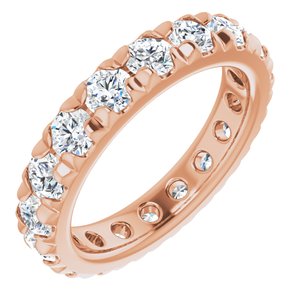14K Rose Gold 2 3/4 CTW Natural Diamond Eternity Band Size 6.25