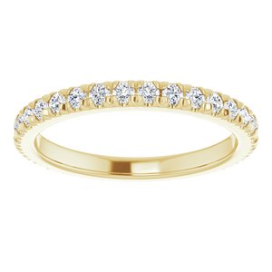 14K Yellow Gold 5/8 CTW Lab-Grown Diamond Eternity Band Size 6.75