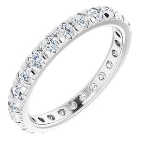 Platinum 1 CTW Lab-Grown Diamond Eternity Band Size 6.25