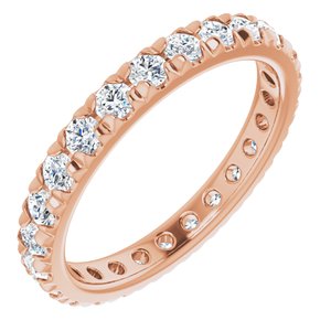 14K Rose Gold 1 CTW Lab-Grown Diamond Eternity Band Size 6.25