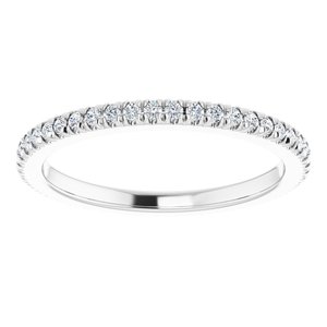 14K White Gold 1/3 CTW Natural Diamond Eternity Band Size 6.5
