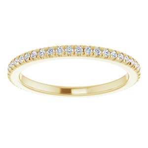 14K Yellow Gold 1/3 CTW Natural Diamond Eternity Band Size 6.5