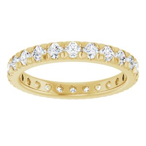 14K Yellow Gold 1 1/5 CTW Natural Diamond French-Set Eternity Band