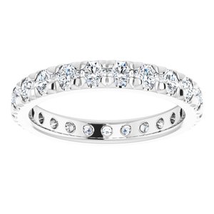 Platinum 1 5/8 CTW Natural Diamond Eternity Band Size 7.5
