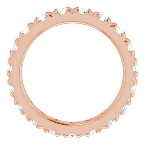 14K Rose Gold 2 1/4 CTW Natural Diamond Eternity Band Size 6.25