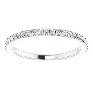 Platinum 1/3 CTW Natural Diamond Eternity Band Size 6.25