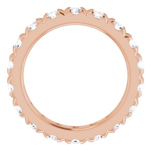 14K Rose Gold 2 3/4 CTW Natural Diamond Eternity Band Size 6.25