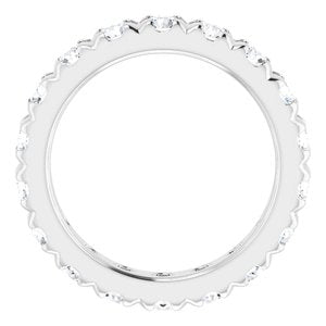 14K White Gold 2 3/4 CTW Natural Diamond Eternity Band Size 6.25