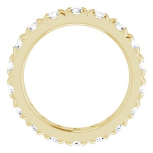 14K Yellow Gold 2 3/4 CTW Lab-Grown Diamond Eternity Band Size 6.25