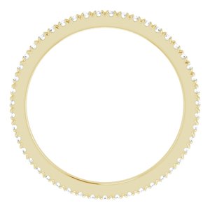 14K Yellow Gold 1/3 CTW Lab-Grown Diamond Eternity Band Size 6.75