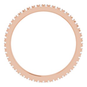 14K Rose Gold 1/3 CTW Lab-Grown Diamond Eternity Band Size 6.75