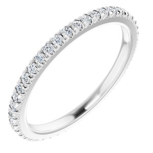 Platinum 3/8 CTW Lab-Grown Diamond Eternity Band Size 6.75