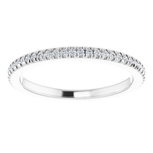 14K White Gold 1/5 CTW Natural Diamond Eternity Band Size 6.5