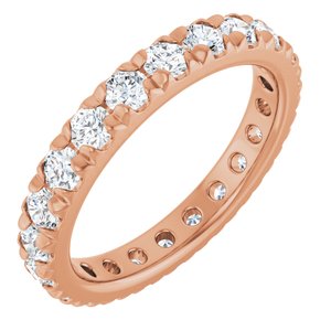 14K Rose Gold 1 1/2 CTW Natural Diamond Eternity Band Size 7