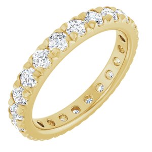 14K Yellow Gold 1 1/2 CTW Natural Diamond Eternity Band Size 7
