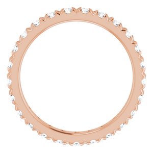 14K Rose Gold 1 CTW Natural Diamond Eternity Band Size 6