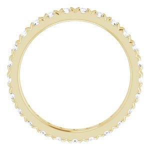 14K Yellow Gold 1 CTW Lab-Grown Diamond Eternity Band Size 6