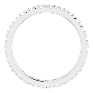 14K White Gold 1 CTW Natural Diamond Eternity Band Size 6
