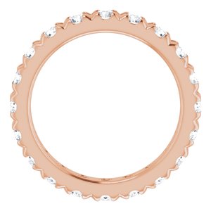 14K Rose Gold 2 1/8 CTW Lab-Grown Diamond Eternity Band Size 6.5