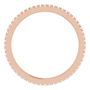 14K Rose Gold 1/5 CTW Natural Diamond Eternity Band Size 6.75