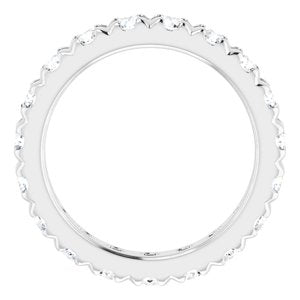 14K White Gold 2 1/4 CTW Natural Diamond Eternity Band Size 6.5