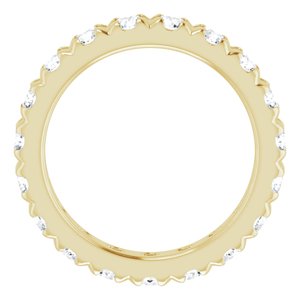 14K Yellow Gold 2 1/4 CTW Natural Diamond Eternity Band Size 6.5