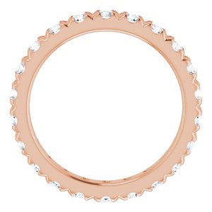 14K Rose Gold 1 1/2 CTW Natural Diamond Eternity Band Size 6.75