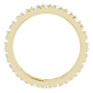 14K Yellow Gold 1 1/2 CTW Lab-Grown Diamond Eternity Band Size 6.75