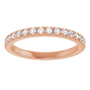 14K Rose Gold 5/8 CTW Natural Diamond Eternity Band Size 7