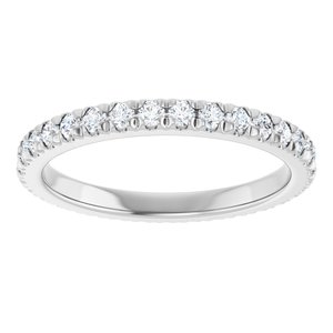 Platinum 5/8 CTW Natural Diamond Eternity Band Size 7