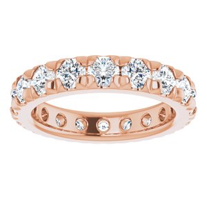 14K Rose Gold 2 1/2 CTW Natural Diamond Eternity Band Size 5.5