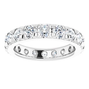 Platinum 2 1/2 CTW Natural Diamond Eternity Band Size 5.5