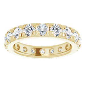 14K Yellow Gold 2 3/8 CTW Lab-Grown Diamond Eternity Band Size 4.25