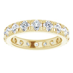 14K Yellow Gold 2 3/4 CTW Lab-Grown Diamond Eternity Band Size 6.25