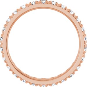 14K Rose Gold 1 CTW Lab-Grown Diamond Eternity Band Size 7