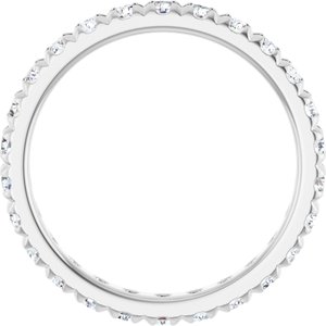 14K White Gold 1 CTW Lab-Grown Diamond Eternity Band Size 7