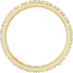 14K Yellow Gold 1 CTW Lab-Grown Diamond Eternity Band Size 7