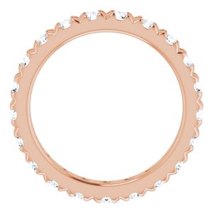 10K Rose Gold 1 1/2 CTW Lab-Grown Diamond French-Set Eternity Band