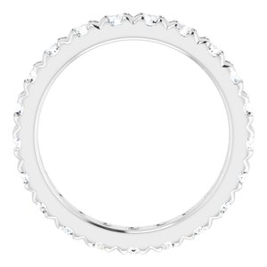 10K White Gold 1 1/2 CTW Lab-Grown Diamond French-Set Eternity Band