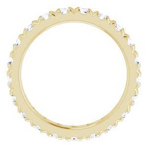 14K Yellow Gold 1 1/2 CTW Natural Diamond Eternity Band Size 6.25