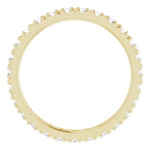 14K Yellow Gold 1 CTW Lab-Grown Diamond Eternity Band Size 7.5