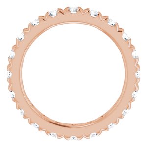 14K Rose Gold 1 3/4 CTW Natural Diamond French Set Eternity Band Size 6